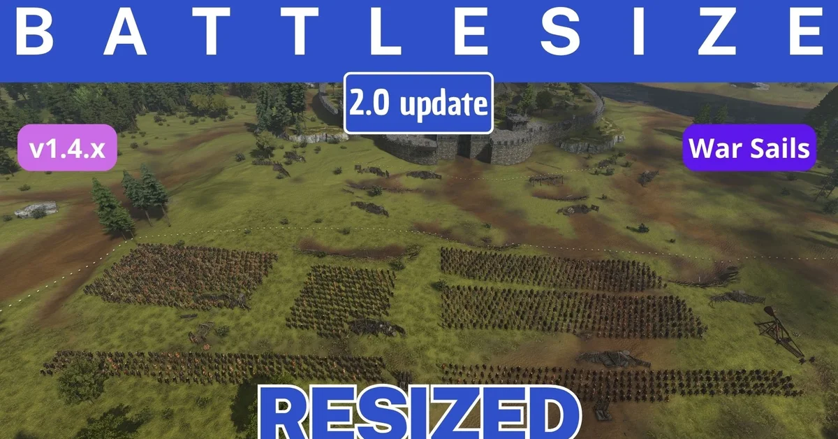 BattleSize Resized mod for Bannerlord by Vombora