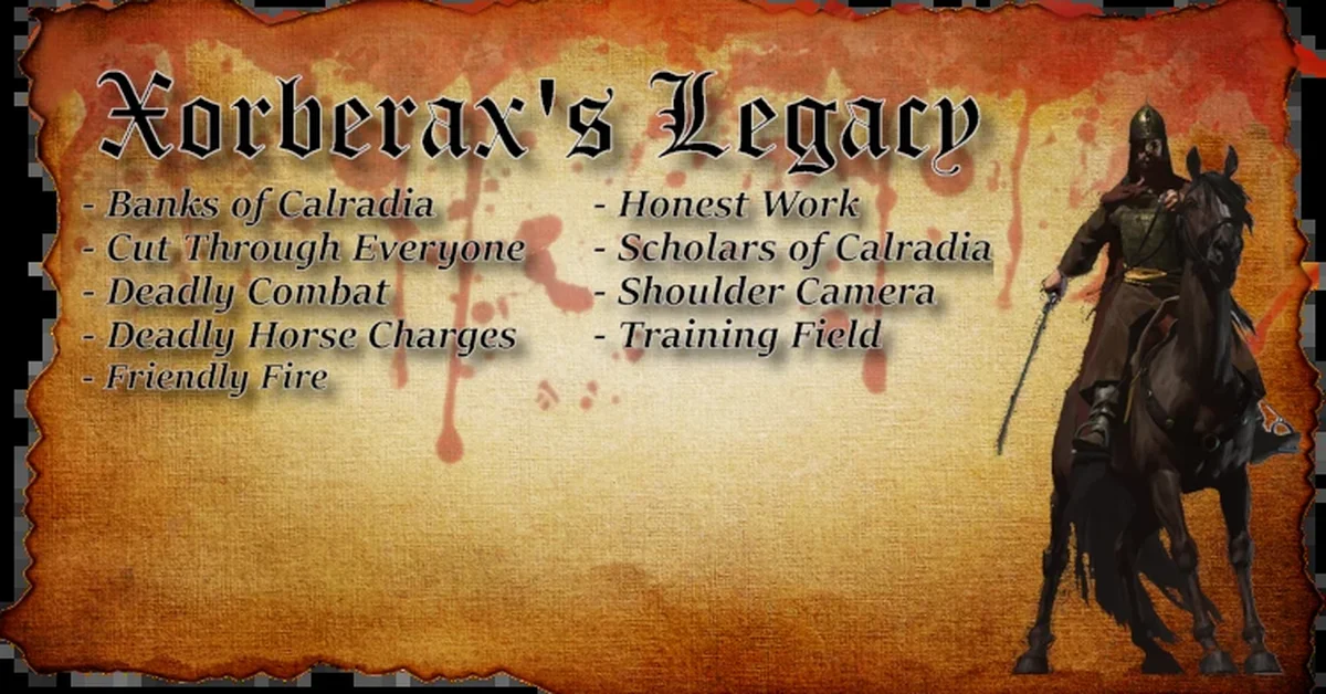 Xorberax's Legacy mod for Bannerlord by Xorberax, maintained by TheSchwarz1