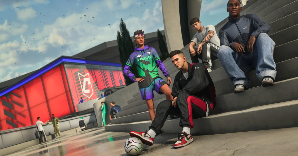 Players gathered on the Terrace in The Grounds in EA Sports FC 27