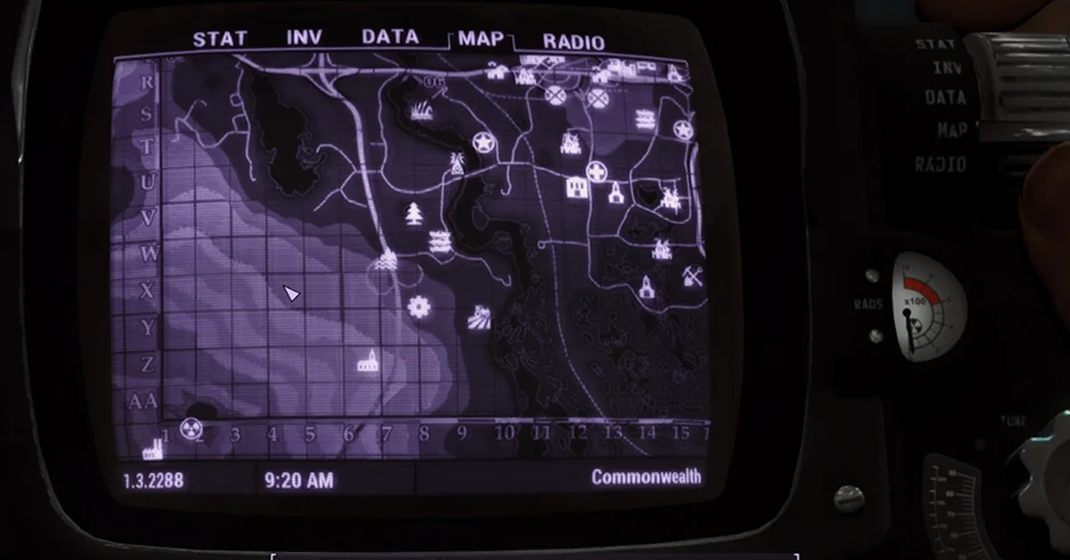 Improved Map with Visible Roads mod for Fallout 4 by mm137