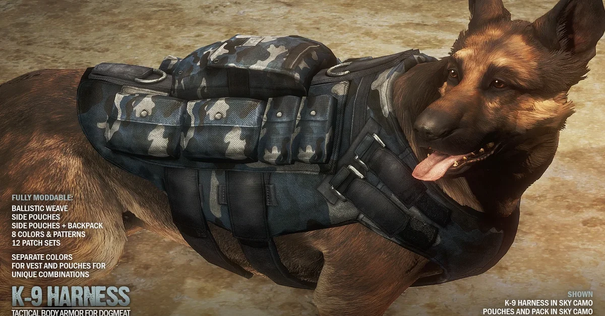 K-9 Harness mod for Fallout 4 by fadingsignal