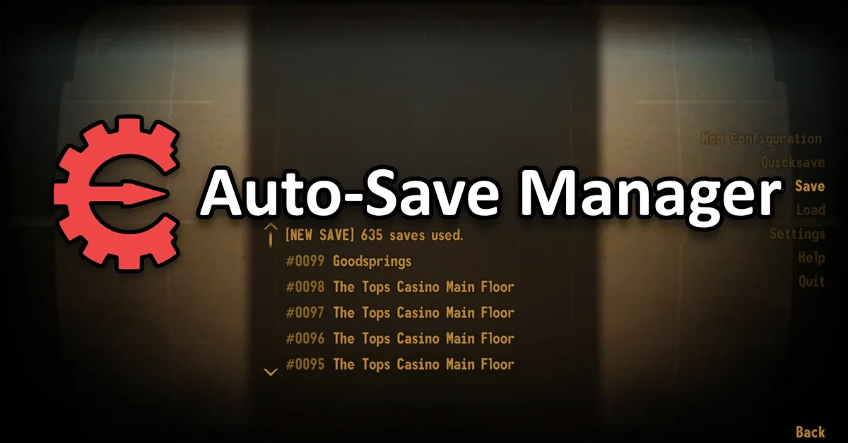 Auto-Save Manager mod for Fallout New Vegas by lStewieAl