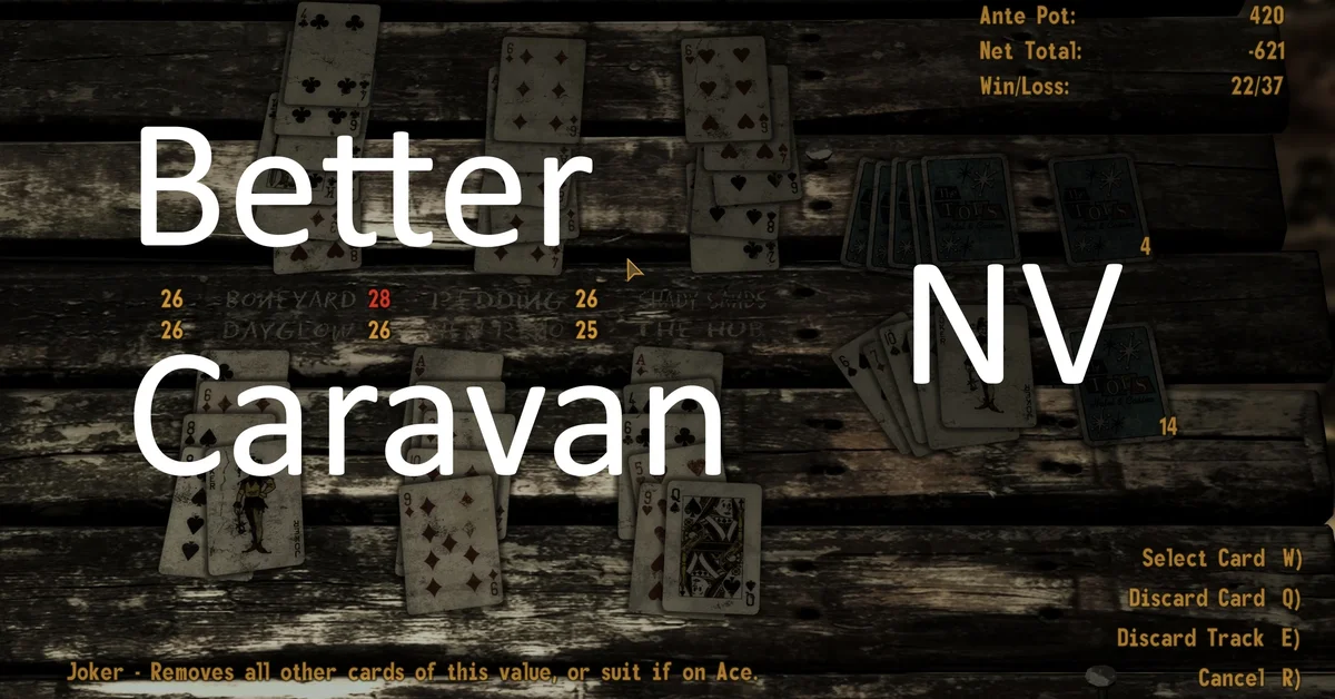 Better Caravan mod for Fallout New Vegas by lStewieAl
