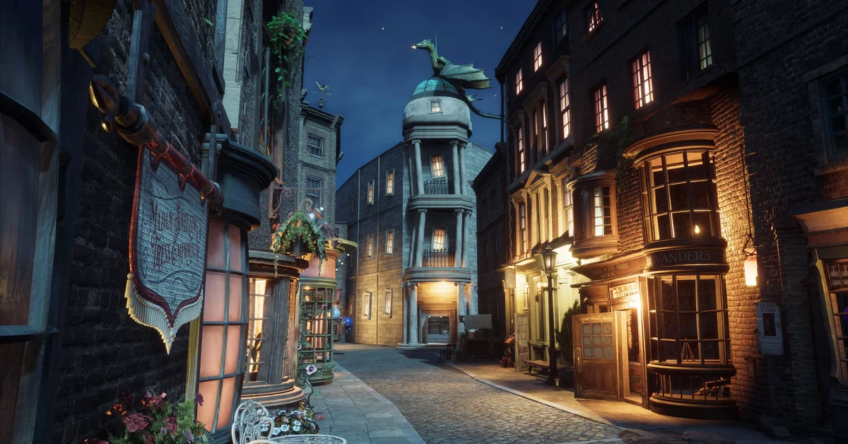Diagon Alley London and Knockturn Alley mod for Hogwarts Legacy by SilverxStardust