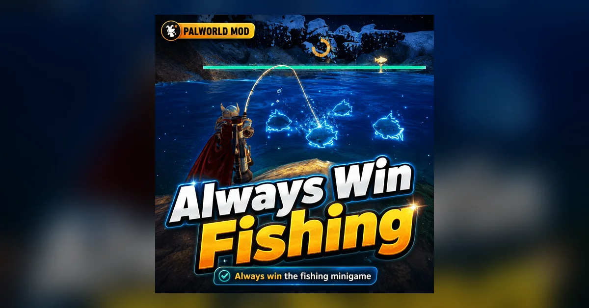Always Win Fishing mod for Palworld by 润就完事了