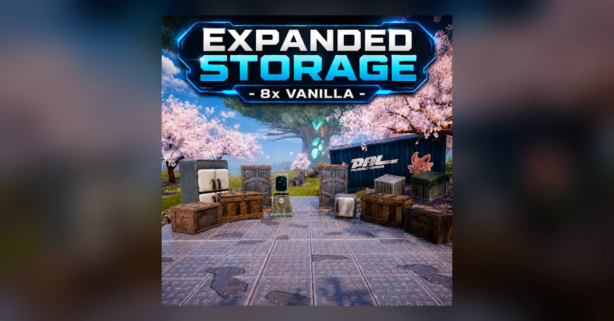 Expanded Storage (8x Vanilla) mod for Palworld by Chistix