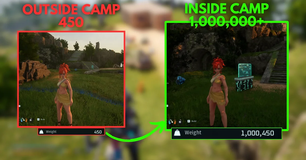 Infinite Weight In Camp mod for Palworld by qais