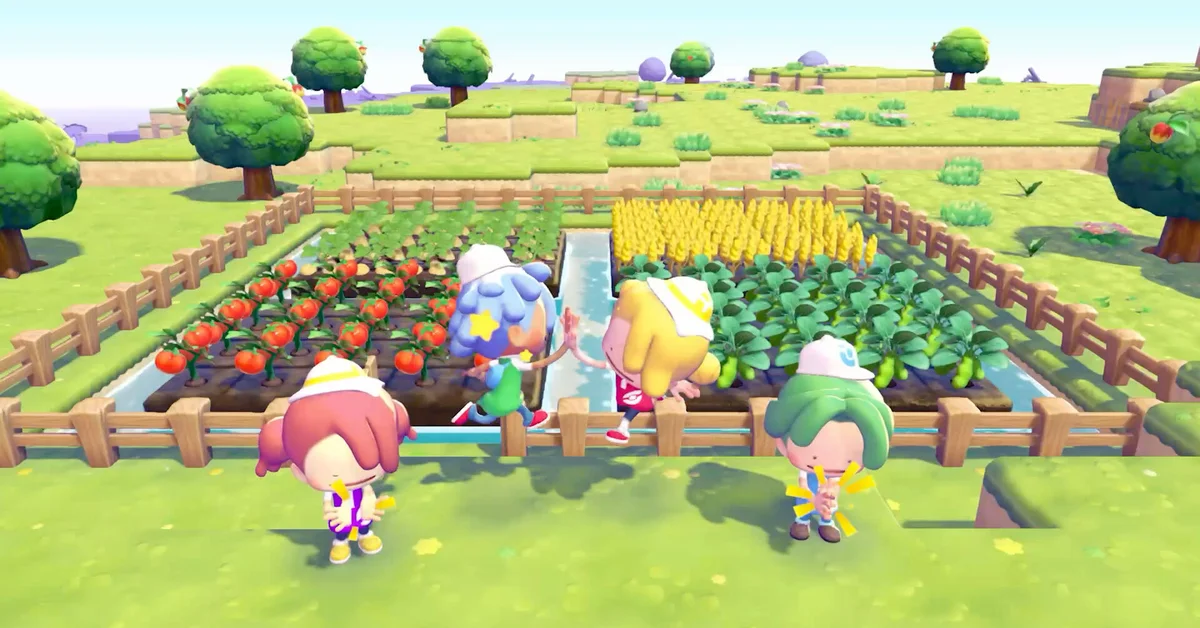 Farming with Pokemon in Pokemon Pokopia