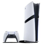 Official image of the PlayStation 5 Pro console and DualSense controller