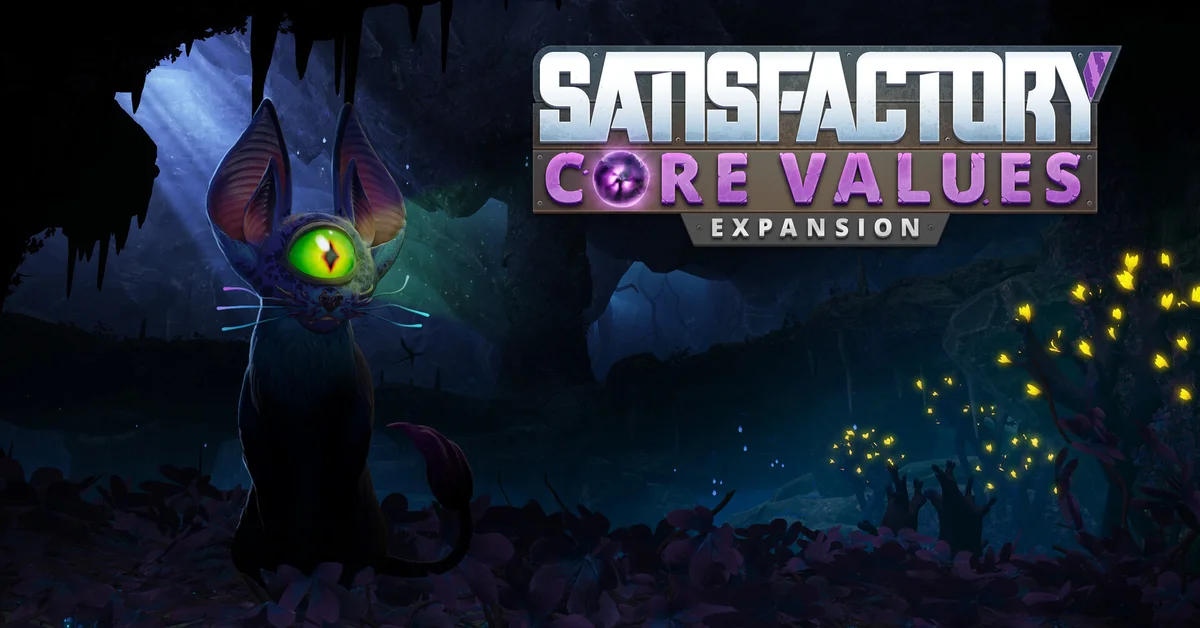 A one-eyed cave creature in the Satisfactory Core Values expansion art