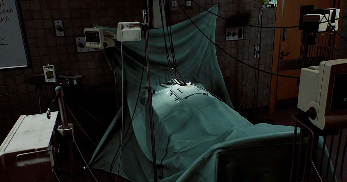 A decaying hospital room with medical equipment in Silent Hill Townfall