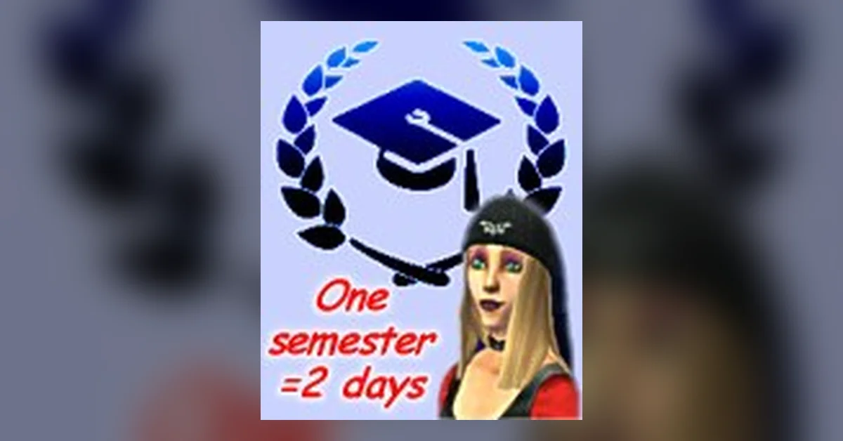 Faster University Education mod for Sims 2 by Simsky