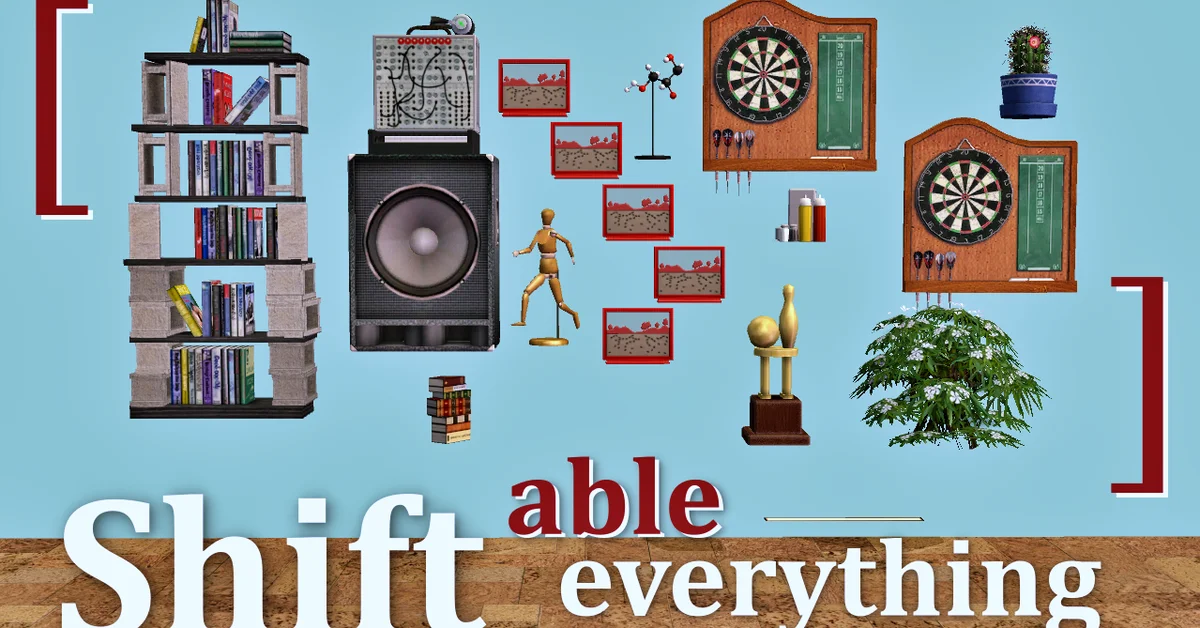 Shiftable Everything mod for Sims 2 by Lamare