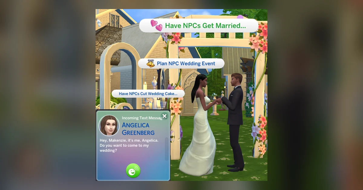 NPC Weddings and Invites mod for The Sims 4 by KaylaDot