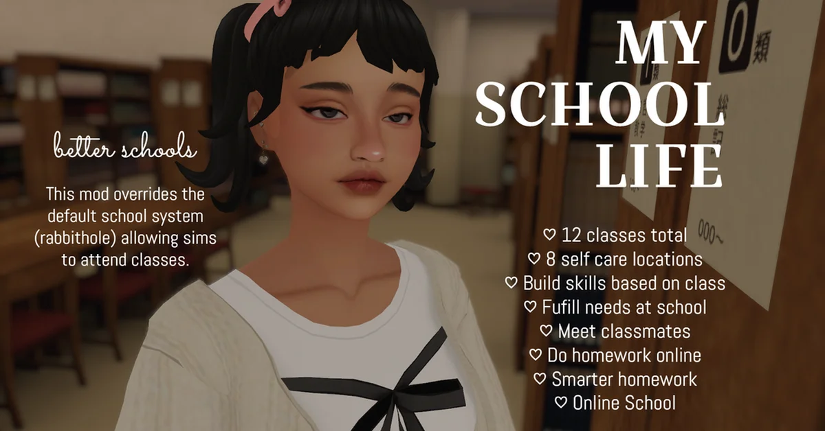 My School Life mod for The Sims 4 by KawaiiStacie