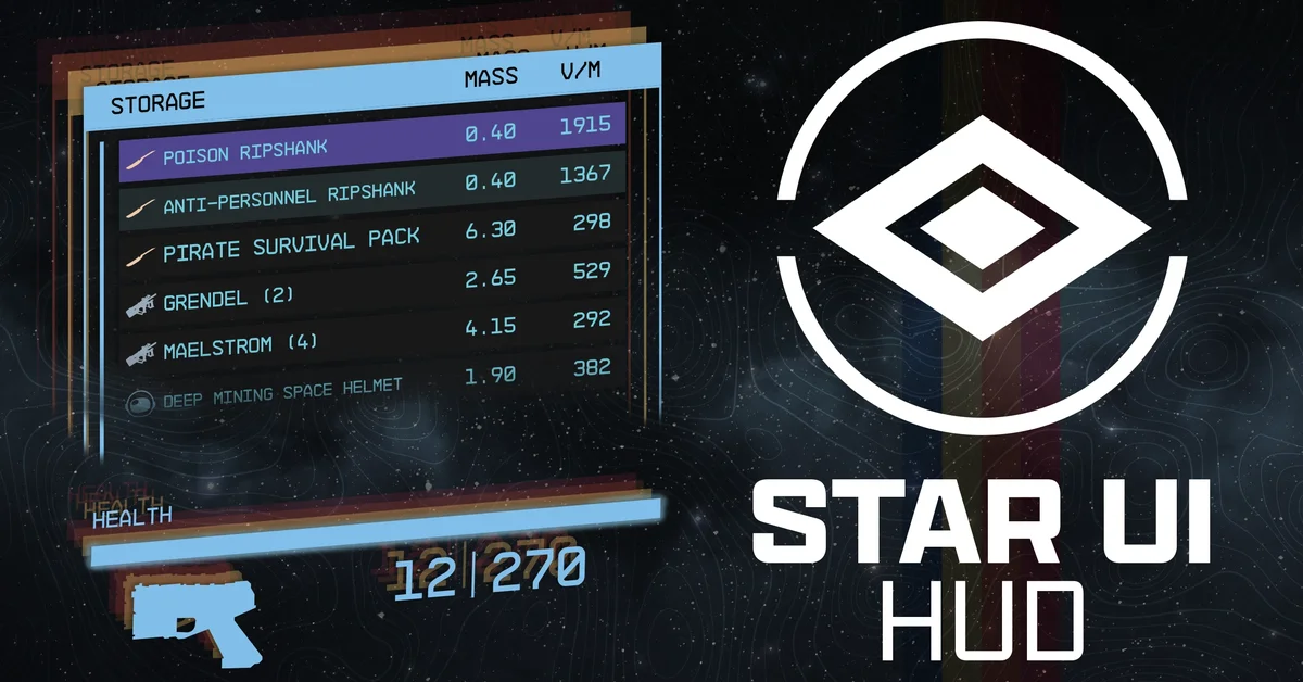 StarUI HUD mod for Starfield by m8r98a4f2
