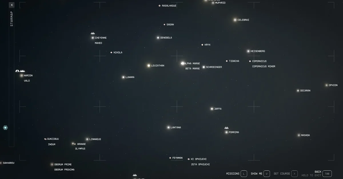 Show Star Names mod for Starfield by FSNovask