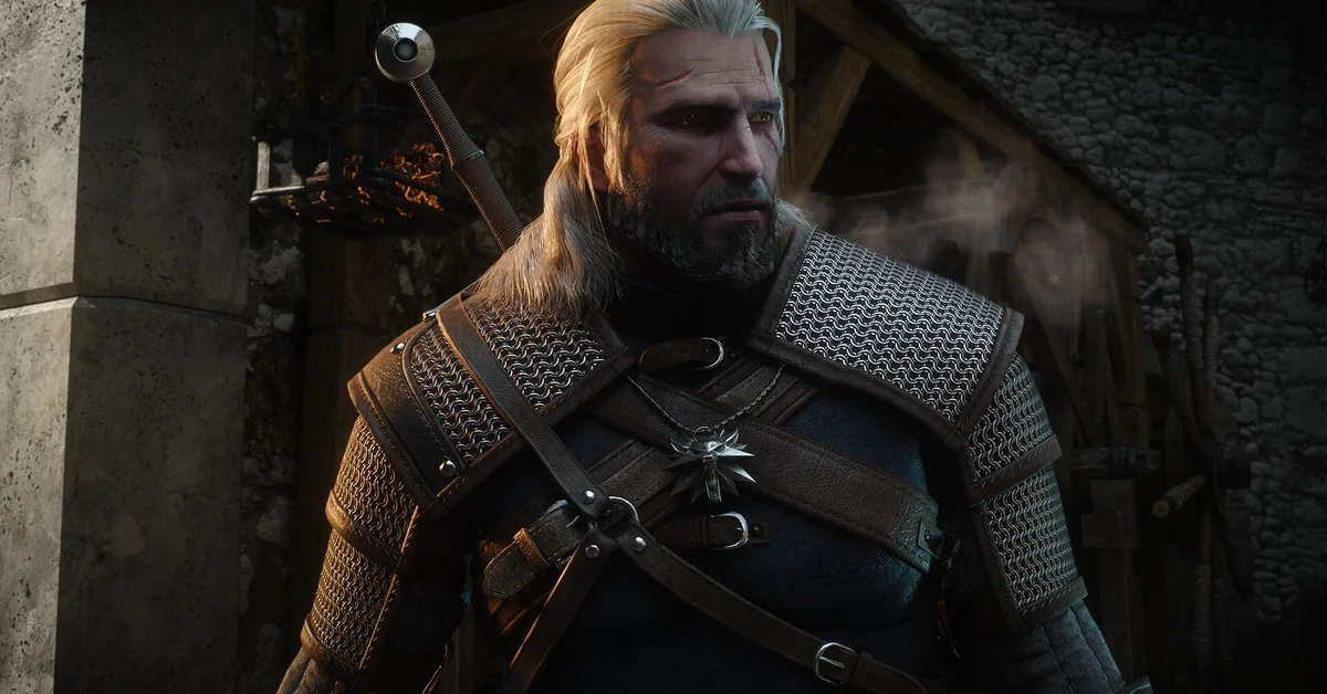 Geralt of Rivia in an official The Witcher 3: Wild Hunt screenshot