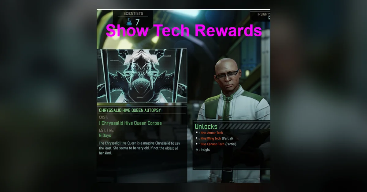 Show Tech Rewards mod for XCOM 2 by TeslaRage