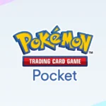 The Pokemon Trading Card Game Pocket logo on a pale pastel background