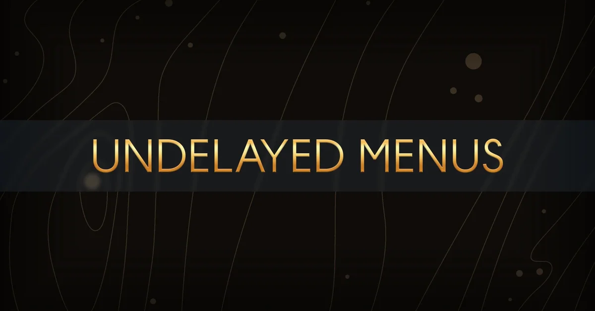 Undelayed Menus mod for Starfield by Seb263