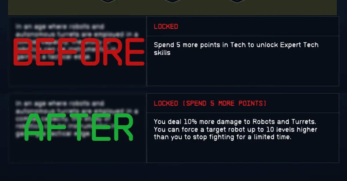 Visible Skills Descriptions mod for Starfield by TheLastPioneer