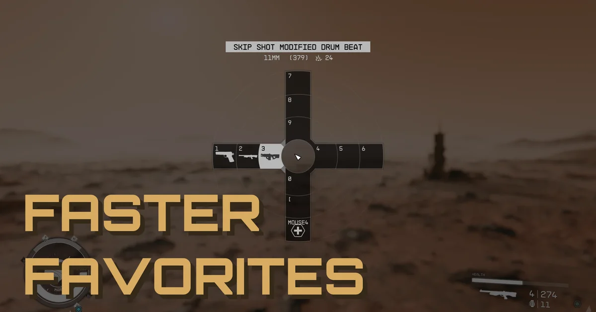Faster Favorites Menu mod for Starfield by Stentorious