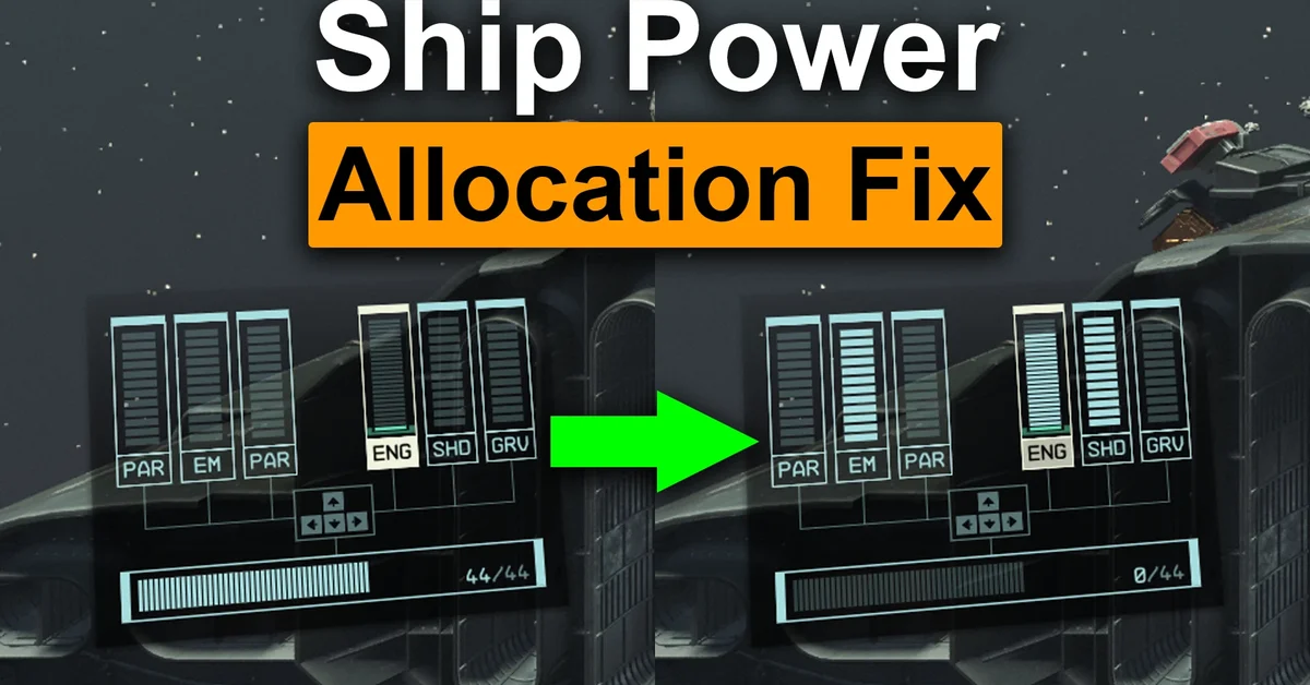 Ship Power Allocation Fix mod for Starfield by wankingSkeever